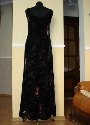 Вінтажне велюрову сукню в підлогу2 фото