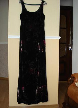 Вінтажне велюрову сукню в підлогу3 фото