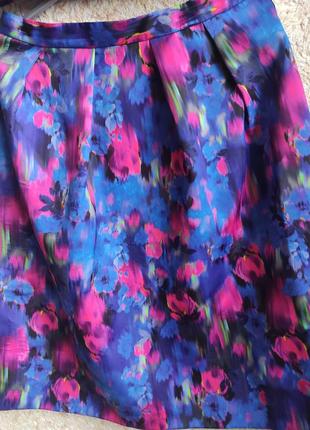 Женский костюм с юбкой миди элегантный нарядный топ с цветами винтаж картина моне oasis7 фото