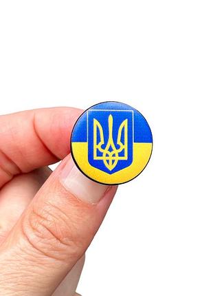 Акриловий значок пін на патріотичну тематику тризуб brgv113724