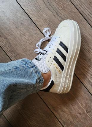 Кроссовки женские adidas gazelle bold white