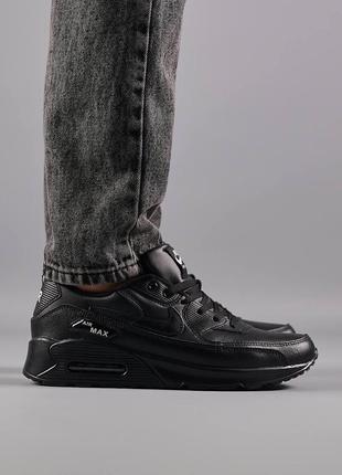 Чоловічі кросівки nike air max 90 black кроссовки мужские найк аир макс черные
