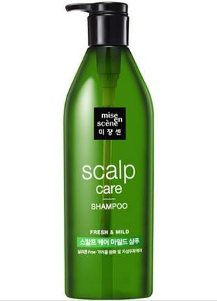 Укрепляющий шампунь mise en scene scalp care shampoo, 680 мл.1 фото