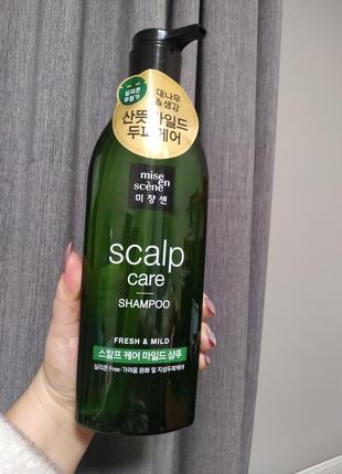 Укрепляющий шампунь mise en scene scalp care shampoo, 680 мл.2 фото