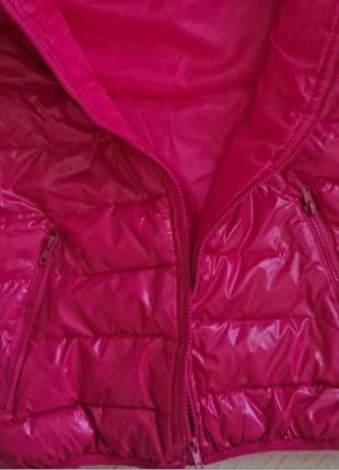 Яркая женская жилетка непромокаемая, жилетка стеганная для девушек, розовая жилетка с капюшоном женская, демисезонная жилетка5 фото