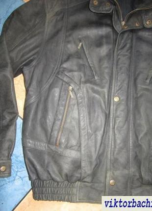 Велика шкіряна чоловіча куртка maddox. 68р. німеччина. лот 10905 фото