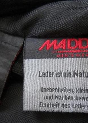 Велика шкіряна чоловіча куртка maddox. 68р. німеччина. лот 10906 фото