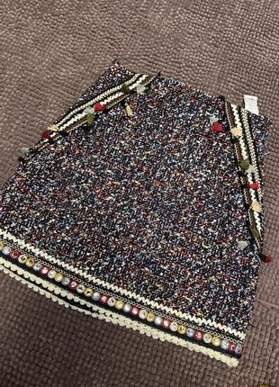 Твидовая юбка зара