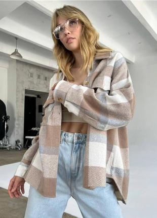 Кашемировая рубашка в клетку мод aor_369