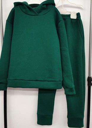 Костюм теплый подростковый на флисе для девочек мальчиков