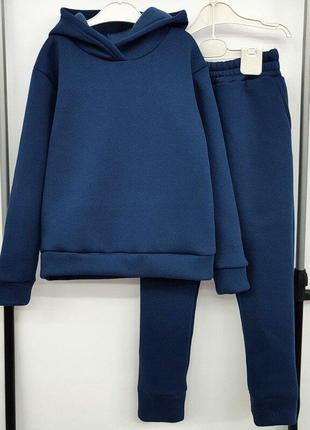 Костюм теплый подростковый на флисе для девочек мальчиков