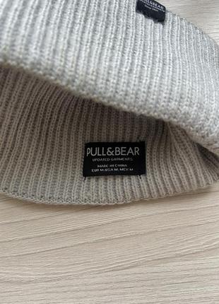 Шапка серая pull &amp; bear1 фото