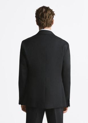 Костюм zara пиджак прямого кроя из итальянский шерсти и брюки оригинал 100% шерсть2 фото