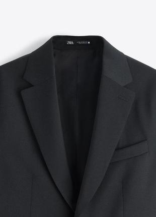 Костюм zara пиджак прямого кроя из итальянский шерсти и брюки оригинал 100% шерсть7 фото
