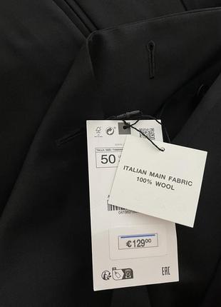 Костюм zara пиджак прямого кроя из итальянский шерсти и брюки оригинал 100% шерсть9 фото