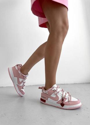 Новинка! женские, кожаные кроссовки nike sb dunk “sweet heart”7 фото