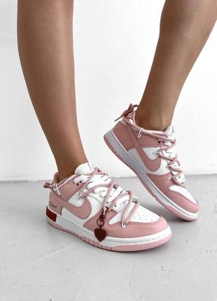 Новинка! женские, кожаные кроссовки nike sb dunk “sweet heart”8 фото