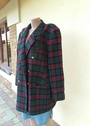 Шерстяной  крутой  пиджак. блейзер шотландия.3 фото