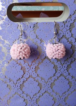Супер сережки "рожева димка"