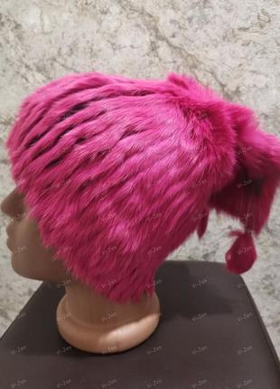 Современная женская меховая шапка из шиншиллы и кролика