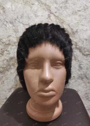 Современная женская меховая шапка из шиншиллы и кролика