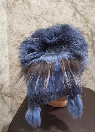 Современная женская меховая шапка из шиншиллы и кролика