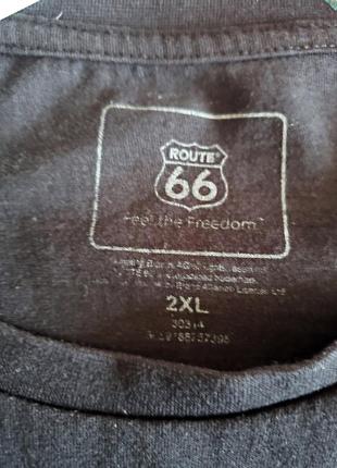 Байкерская футболка route 66 feel the freedom original р.2xl батал винтаж редкая6 фото