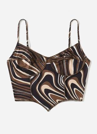 Трендовый топ на брителях печворк shein
