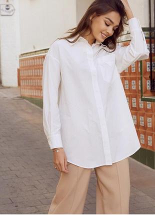 Поплиновая рубашка оверсайз