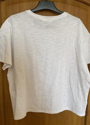 Новая стильная белая футболка 52-54 р6 фото