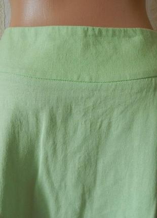 Льняная юбка расклешенная3 фото
