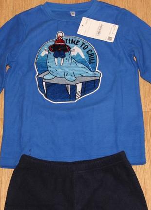 Детская флисовая пижама c&amp;a морж кунда 104, 110, 116, 122 р.5 фото