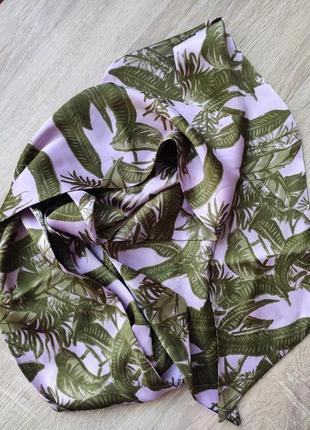 Шовкова стрічка твіллі для волосся модний стильний шарф з квітами хустка на сумку брендові didi