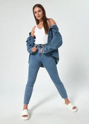 Vintage mom jeans high waist6 фото