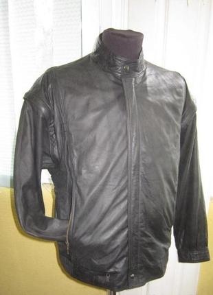 Качественная кожаная мужская куртка itallo. 62р. имталия. лот 1091