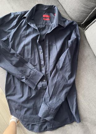 Рубашка мужская синяя