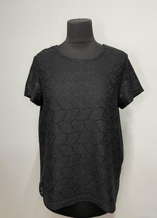 Футболка жіноча чорна 40/ l класична мереживо