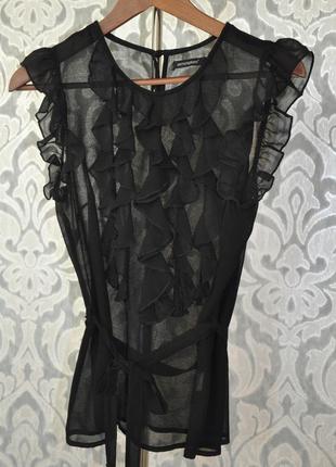 Шифонова блуза, блуза з рюшами