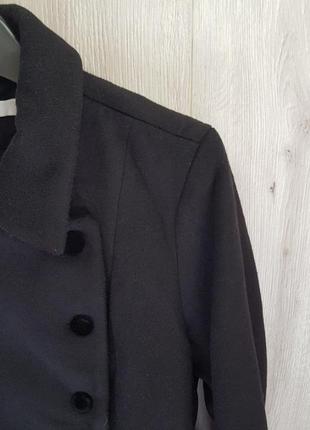 Черное двубортное пальто все размеры! короткое пальто hm7 фото