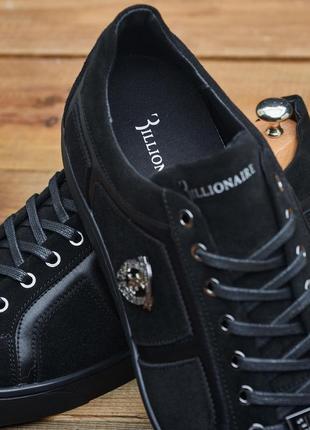 Обувь больших размеров мужские кеды billionaire из натуральной кожи model-м128