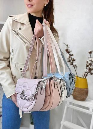 Сумка полукругла на кнопці