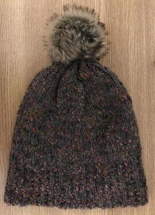 Zara, тёплая меланжевая шапка!