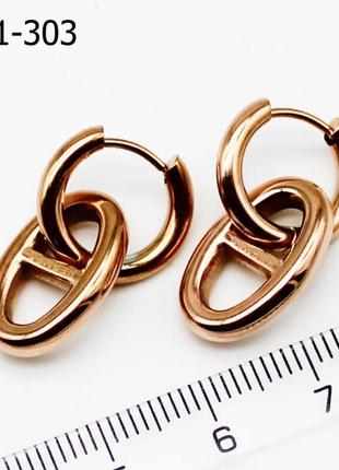 Серьги из медицинского золота stainless steel, xuping позолоченные