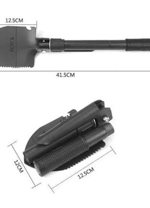Лопатка складна туристична похідна в чохлі універсальна багатофункціональна військова саперна лопата5 фото