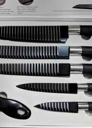 Набор черных кухонных ножей zepter international +