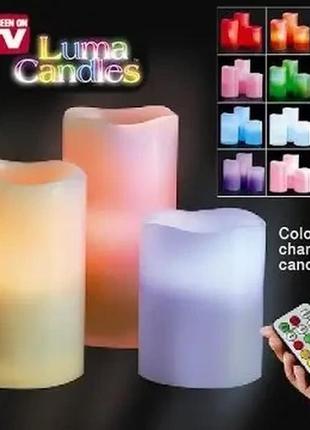 Светодиодные led свечи luma candles с пультом2 фото