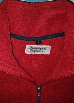 Кофта теплая флисовая на вороте-змійке бренда canda (германия) р.s10 фото