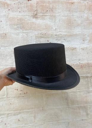Шляпа цилиндр фетр