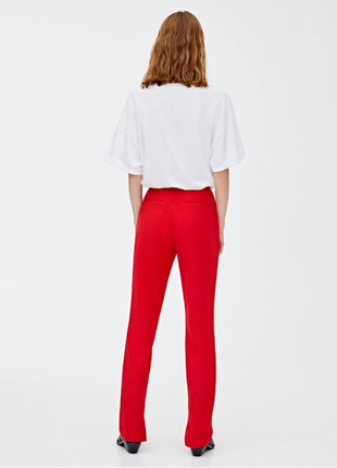 Брюки pull &amp; bear цвет красный l мэх38 3