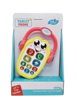 Дитячий музичний телефон 899 15,5 см, звук, світло топ